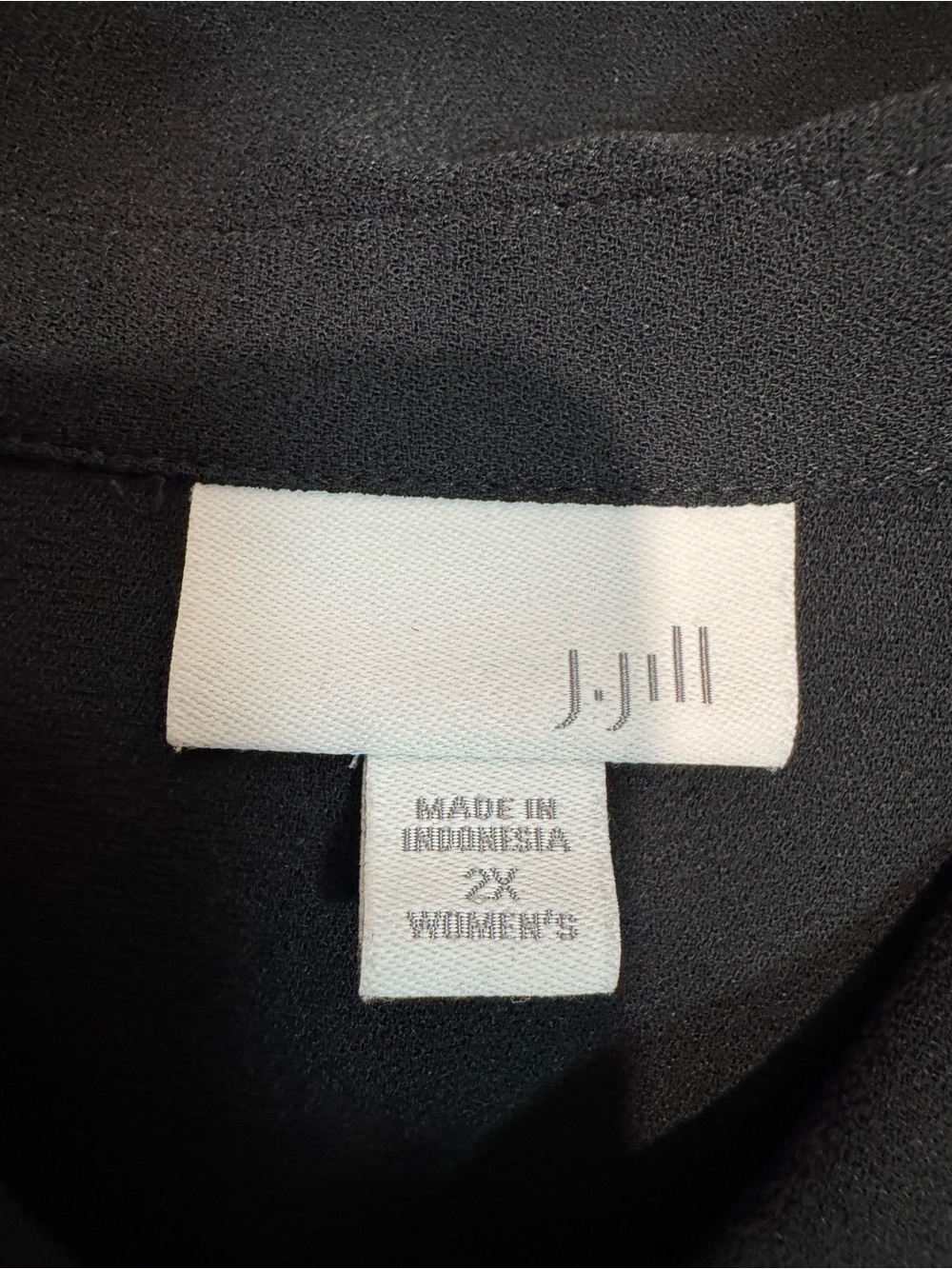 J. Jill Women's Long Sleeveuse Top Tunic Size 2X Black Button Front Polyester - Picture 3 of 13
